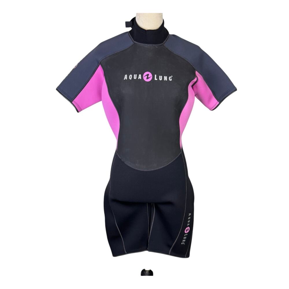 Aqualung Womens Mahe 3.5mm Shorty Wetsuit Aquatic Scuba Surf Snorkel Pink Black